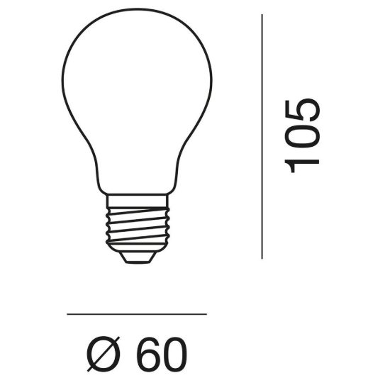 Lampadina e27 led 8w a goccia 3000k bianco gea luce