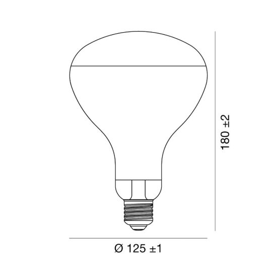 Lampadina e27 led filamento 13w a riflettore 3000k dimmerabile bianco gea luce