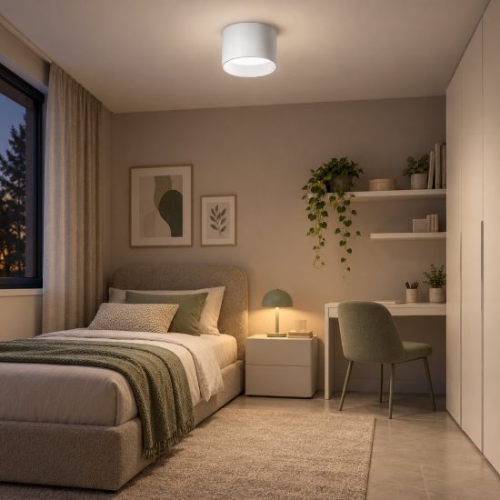 Gea luce gpl330c plafoniera led 8w 3000k moderna rotonda bianco satinato