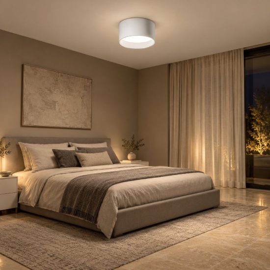 Gea luce gpl330c plafoniera led 12w 3000k moderna rotonda bianco satinato