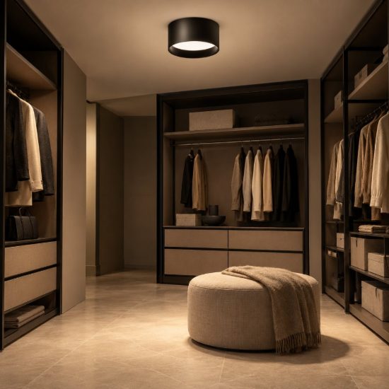 Gea luce gpl330c plafoniera led 12w 3000k moderna rotonda nero satinato
