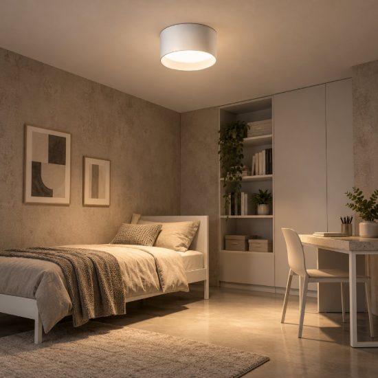 Gea luce gpl330c plafoniera led 15w 3000k moderna rotonda bianco satinato