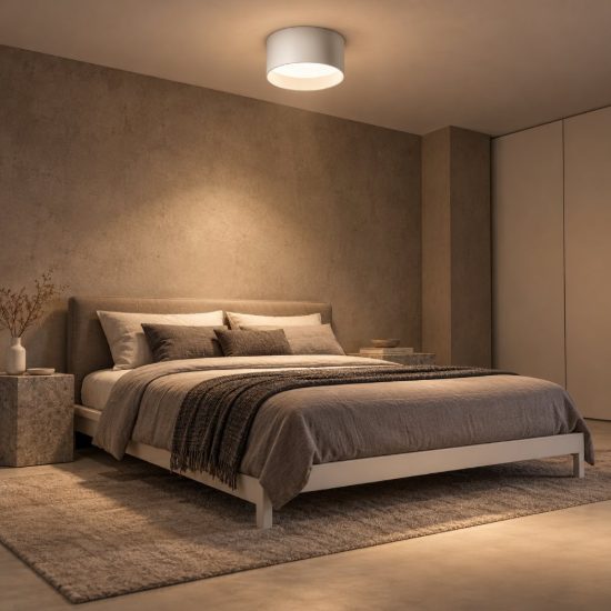 Gea luce gpl330c plafoniera led 15w 2700k moderna rotonda bianco satinato