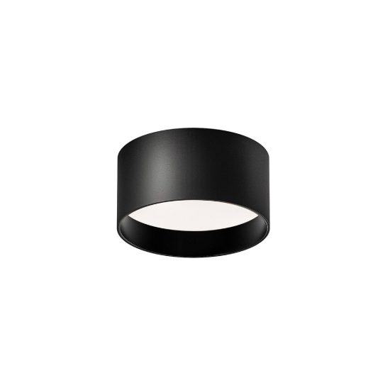 Gea luce gpl330c plafoniera led 15w 2700k moderna rotonda nero satinato