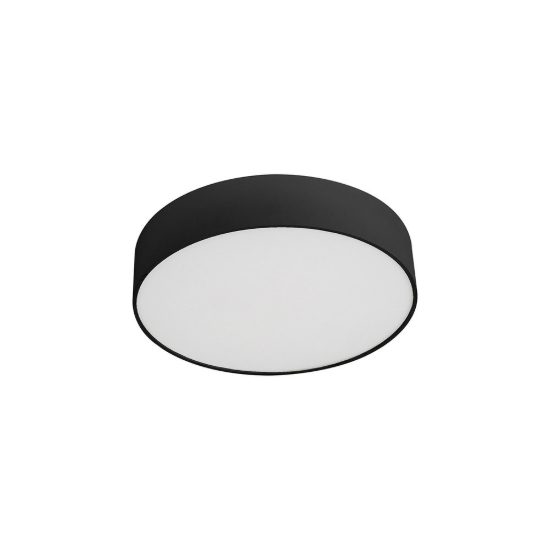 Gea luce gpl380 plafoniera moderna rotonda nera led 25w 3000k 4000k 5000k