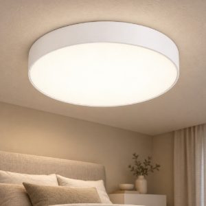 Gea luce gpl380 plafoniera led 40w 3000k 4000k 5000k moderna rotonda bianca