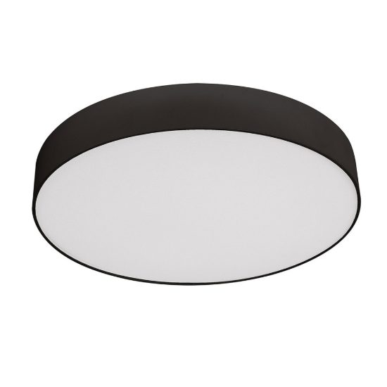 Gea luce gpl380 plafoniera led 40w cct 3000k 4000k 5000k moderna rotonda nera