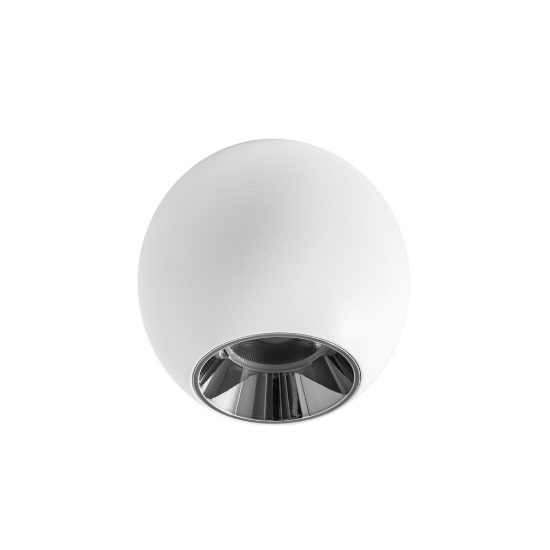 Gea luce gpl390 faretto da soffitto per corridoio led 10w 3000k moderno sferico bianco