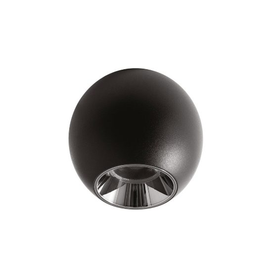 Gea luce gpl390 faretto da soffitto per corridoio led 10w 3000k moderno sferico nero
