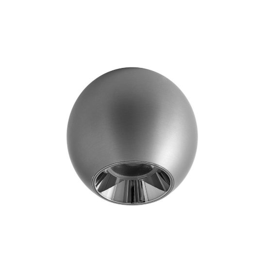 Gea luce gpl390 faretto da soffitto per corridoio led 10w 3000k moderno sferico argento