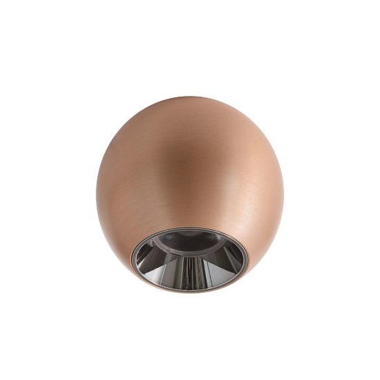 Gea luce gpl390 faretto da soffitto per corridoio led 10w 3000k moderno sferico bronzo