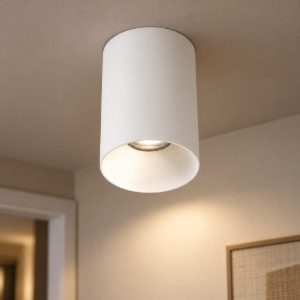 Gea luce gpl400 faretto da soffitto per cucina led 8w 3000k cilindrico bianco