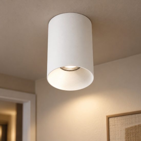 Gea luce gpl400 faretto da soffitto per cucina led 8w 3000k cilindrico bianco