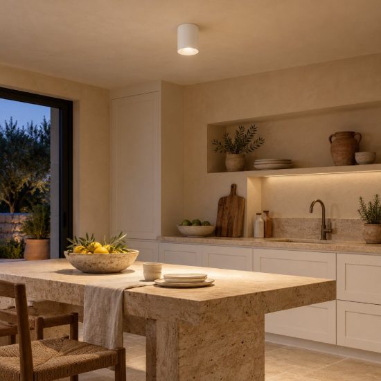 Gea luce gpl400 faretto da soffitto per cucina led 10w 3000k cilindrico bianco