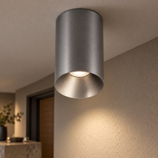 Gea luce gpl400 faretto da soffitto per cucina led 10w 3000k cilindrico argento