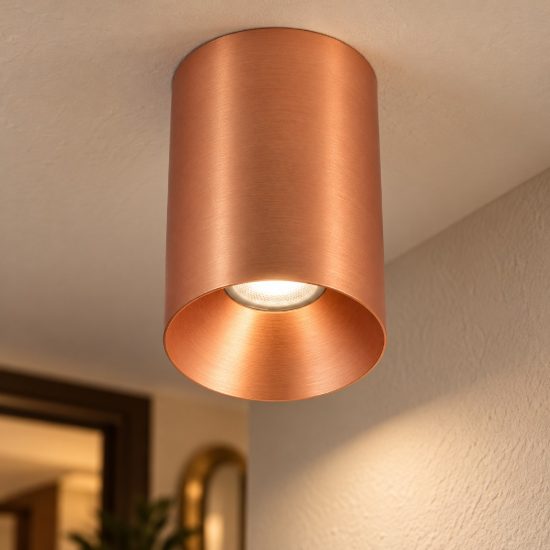Gea luce gpl400 faretto da soffitto per cucina led 10w 3000k cilindrico bronzo