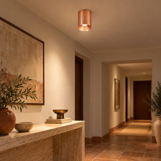 Gea luce gpl400 faretto da soffitto per cucina led 10w 3000k cilindrico bronzo