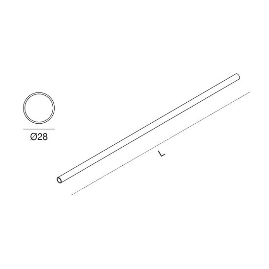 Gea luce gstp190 tubo in policarbonato per striscia led neon flex 360 1mt trasparente
