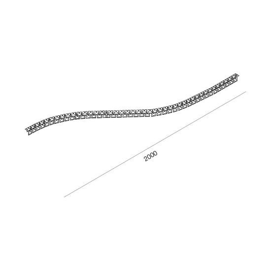 Gea luce gstp210 profilo flessibile in acciaio per striscia led neon flex 3d 2mt grigio