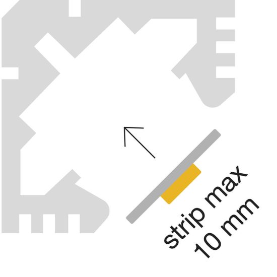 Gea luce gstp22 profilo angolare per strisce led 2mt bianco