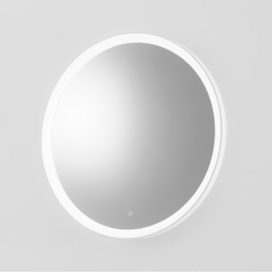 Gea luce krizia applique da parete con specchio led 40w cct 3000k 4000k rotonda bianco satinato