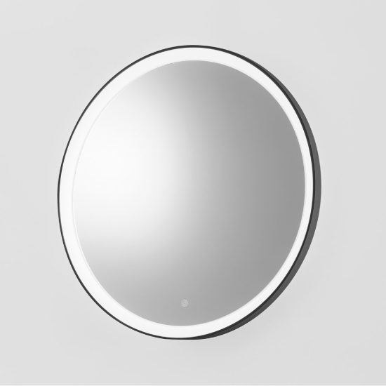 Gea luce krizia applique da parete con specchio led 40w cct 3000k 4000k rotonda nero satinato