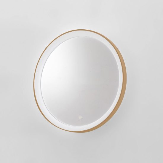 Gea luce krizia applique da parete con specchio led 30w cct 3000k 4000k rotonda new beige