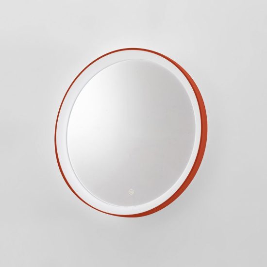Gea luce krizia applique da parete con specchio led 30w cct 3000k 4000k rotonda terracotta