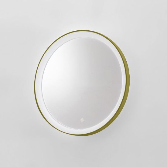 Gea luce krizia applique da parete con specchio led 30w cct 3000k 4000k rotonda verde salvia
