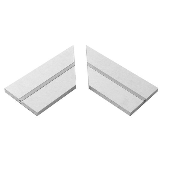 Gea luce pcala1 raccordo a l per profilo da incasso carrara p integrato in cartongesso argento