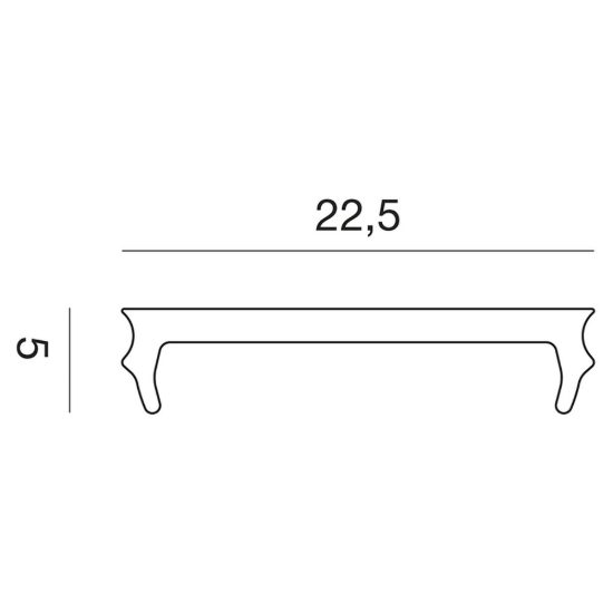 Gea luce cdif01 cover diffusore in rotolo larghezza 22,5 mm per profili 5,2mt bianco opale