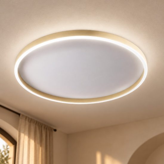 Gea luce aela plafoniera led 72w cct 3000k 4000k moderna rotonda new beige