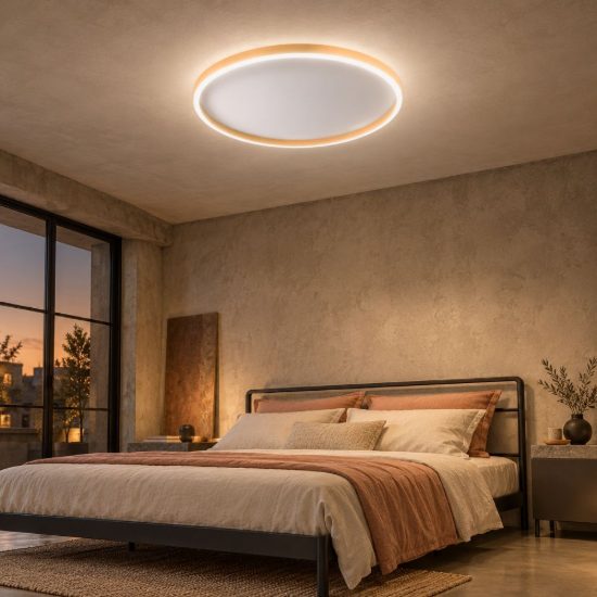 Gea luce aela plafoniera led 72w cct 3000k 4000k moderna rotonda pesca