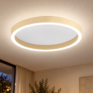 Gea luce aela plafoniera led 60w cct 3000k 4000k moderna rotonda new beige