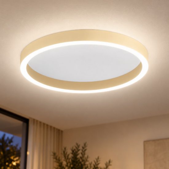 Gea luce aela plafoniera led 60w cct 3000k 4000k moderna rotonda new beige