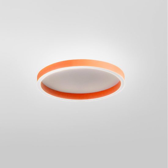 Gea luce aela plafoniera led 36w cct 3000k 4000k moderna rotonda arancio bruciato