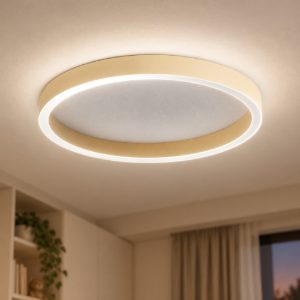 Gea luce aela plafoniera led 36w cct 3000k 4000k moderna rotonda new beige