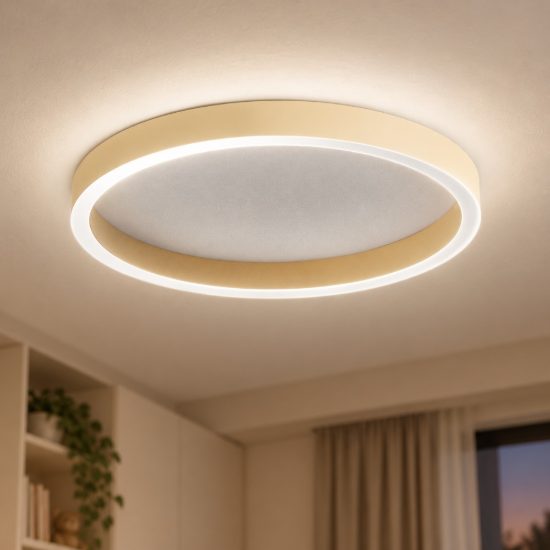 Gea luce aela plafoniera led 36w cct 3000k 4000k moderna rotonda new beige
