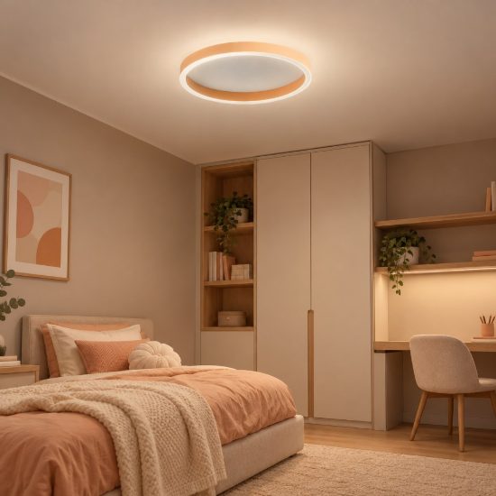 Gea luce aela plafoniera led 36w cct 3000k 4000k moderna rotonda pesca