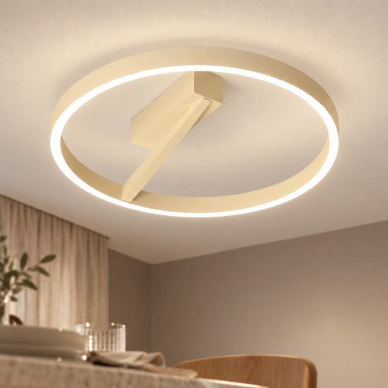 Gea luce criseide plafoniera led 60w 3000k moderna ad anello new beige