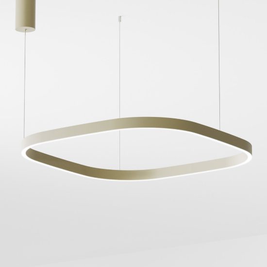 Gea luce criseide lampadario a sospensione led 80w 3000k quadrato verde salvia