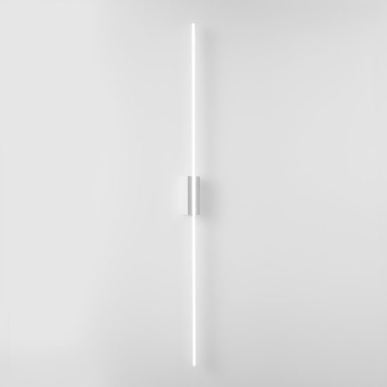 Gea luce cynara plafoniera led 30w 3000k moderna lineare bianco satinato