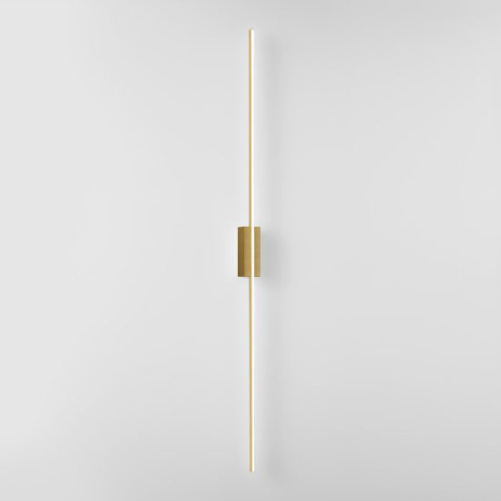Gea luce cynara plafoniera led 30w 3000k moderna lineare oro spazzolato