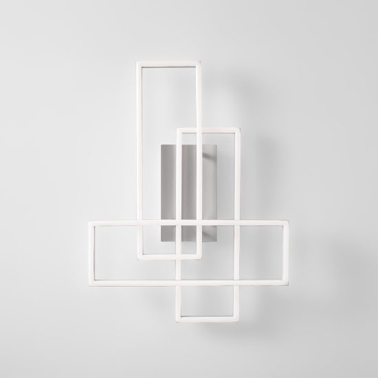 Gea luce dyana plafoniera led 60w 3000k moderna rettangolare bianco satinato