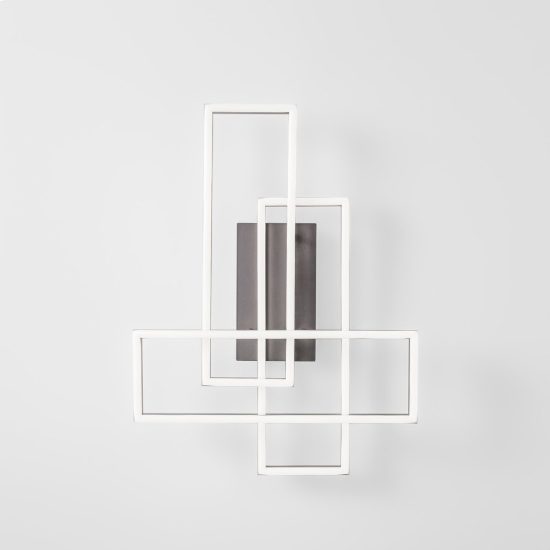 Gea luce dyana plafoniera led 60w 3000k moderna rettangolare titanio