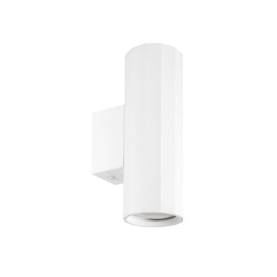 Gea luce gap 530 applique da parete per soggiorno moderna cilindrica bianco satinato