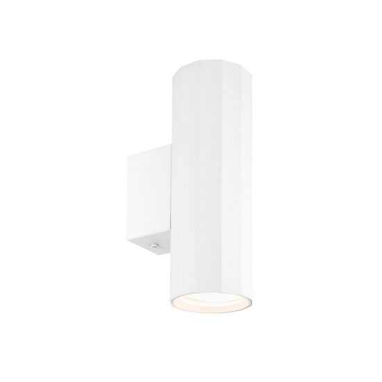 Gea luce gap 530 applique da parete per soggiorno moderna cilindrica bianco satinato
