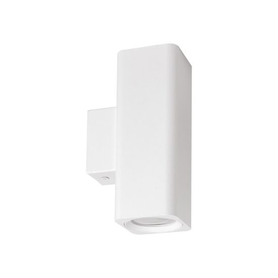 Gea luce gap 540 applique da parete per soggiorno moderna rettangolare bianco satinato