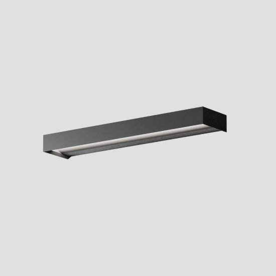 Gea luce gap 550 applique da parete per salotto led 20w 3000k moderna lineare nera