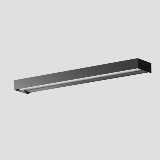 Gea luce gap 550 applique da parete per salotto led 30w 3000k moderna lineare nera